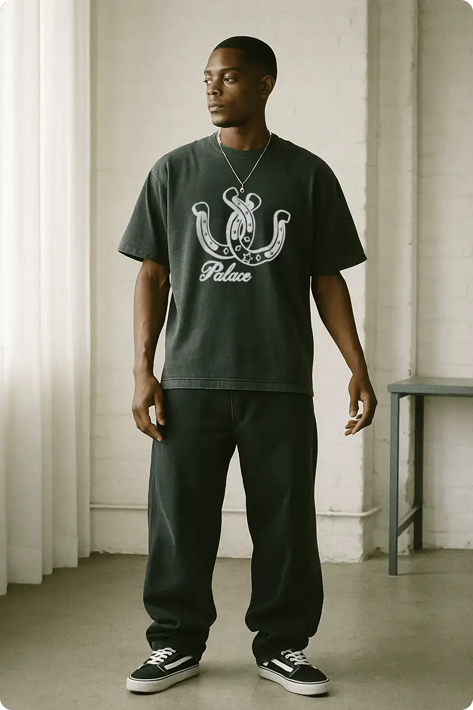 Mockup83 - Mock It AI ai african male model wearing a tshirt mockup