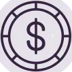 icon-2 - Mock It AI Dollar coin icon with dollar sign.