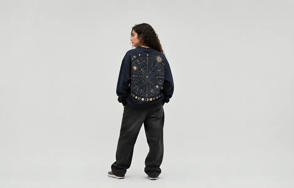 Celestial star chart sweatshirt designs