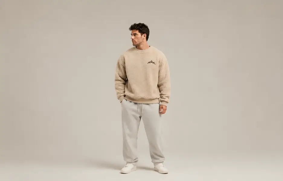 Embroidered sherpa sweatshirt designs