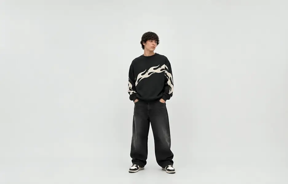 Wrap-around statement sweatshirt designs