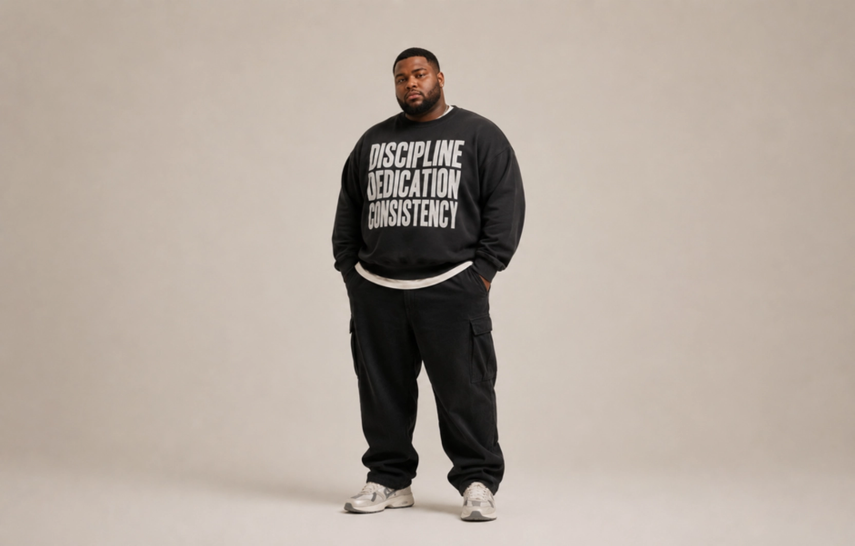 Stacked block typography sweatshirt designs