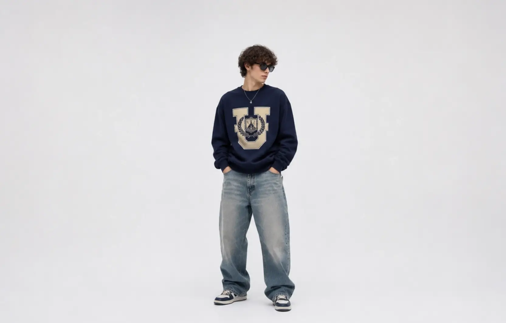 Vintage collegiate sweatshirt design